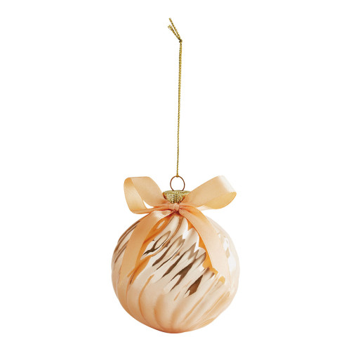 Coffret de 3 boules décoratives côtelées Nœuds en verre