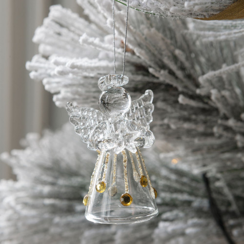 Coffret de 3 mini anges à suspendre en verre
