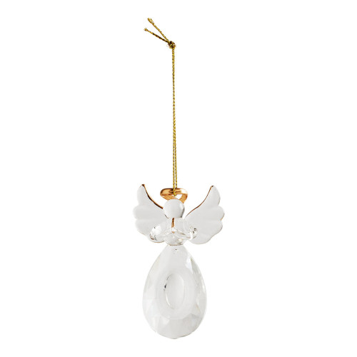 Set of 3 Hanging Glass Angel Ornaments