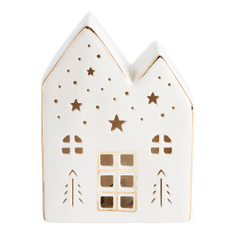 Maison décorative en céramique avec LED - Grand modèle