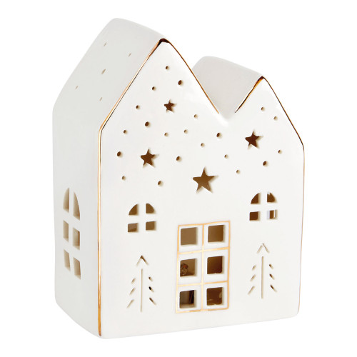 Maison décorative en céramique avec LED - Grand modèle