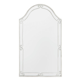 Apolline Mirror in Whitewashed Metal
