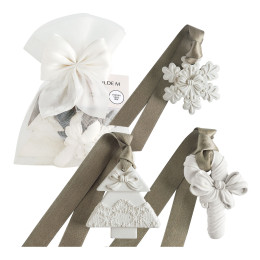 Pochon de 3 décors parfumés Rubans de Fête - Musc Irisé