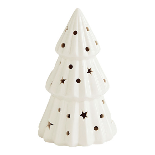 Árbol de Navidad decorativo de cerámica con LED - Modelo grande