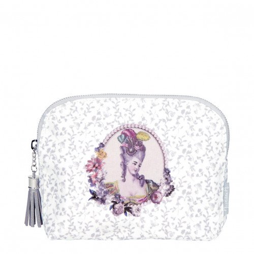 Elegant gray Courtisanes toiletry bag - Small size