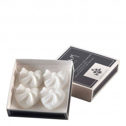 Caja de 4 figuras fundentes perfumadas Corazón Lazo - Fleur de Coton