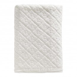 Floral Softness White Bath Towel