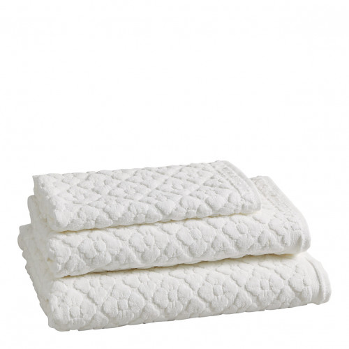 Serviette de bain Douceur Florale blanc