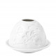 Majestic Flowers lithophane candle holder in porcelain biscuit