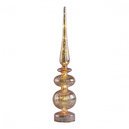 Ornamento rosa luminoso mercurizzato - Modello grande