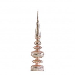 Ornement mercurisé lumineux rose - Petit modèle