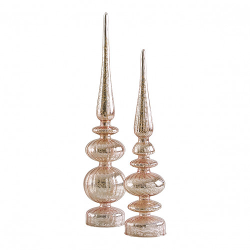 Pink mercury glass luminous ornament - Small model Pink mercury glass luminous ornament - Small model